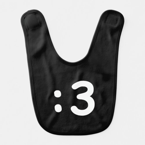 Cat Face Emoticon 3 Baby Bib