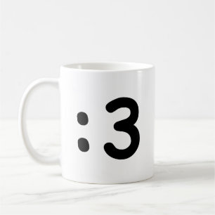 Cat Face Emoticon :3 Coffee Mug