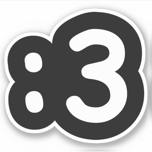 Cat Face Emoticon :3 Sticker (Front)