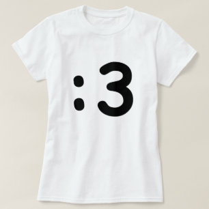 Cat Face Emoticon :3 T-Shirt