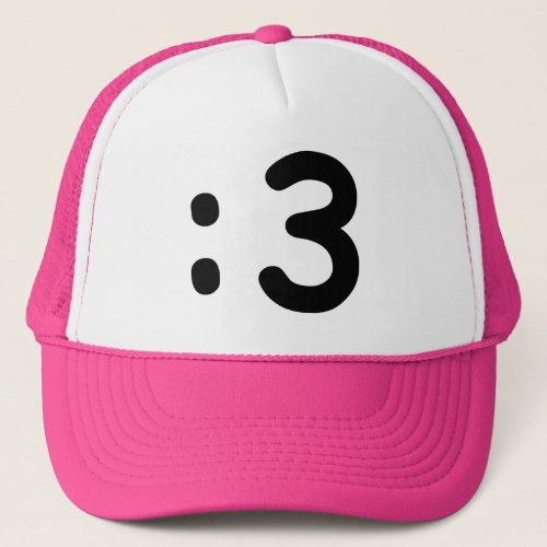 Cat Face Emoticon 3 Trucker Hat