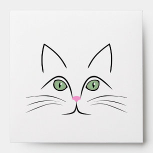 Cat face envelope