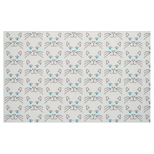 Cat face fabric