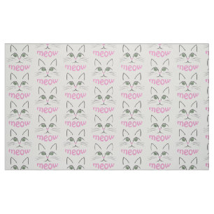 Cat face fabric