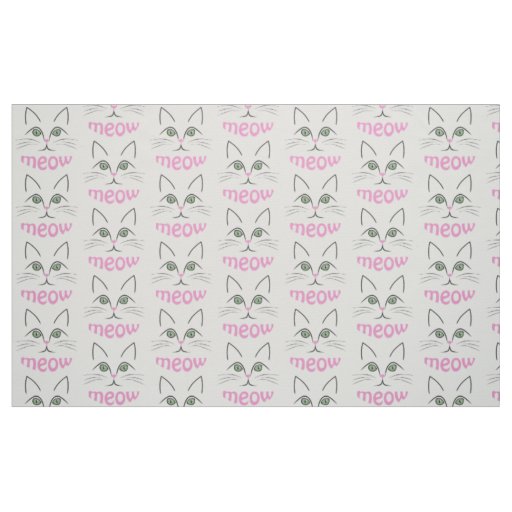 Cat face fabric