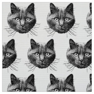 Cat Face Fabric