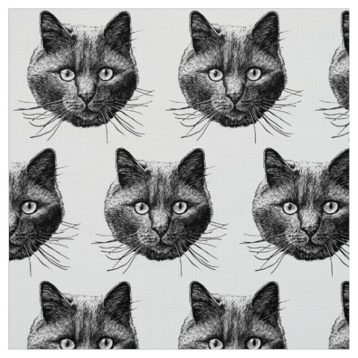 Cat Face Fabric