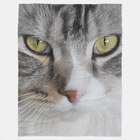 Cat Face Fleece Blanket | Zazzle.com