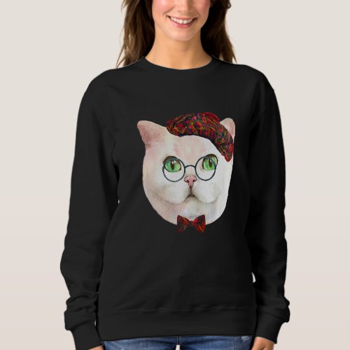 Cat Face  For Cat Sweatshirt