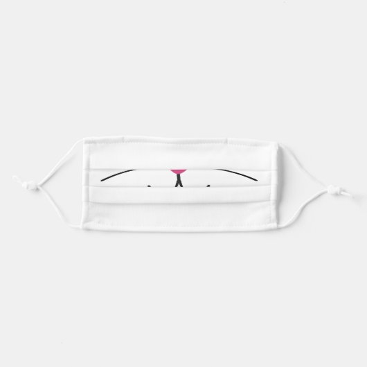 Cat face fun animal adult cloth face mask (Front, Folded)