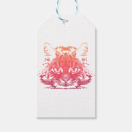 Cat face gift tags