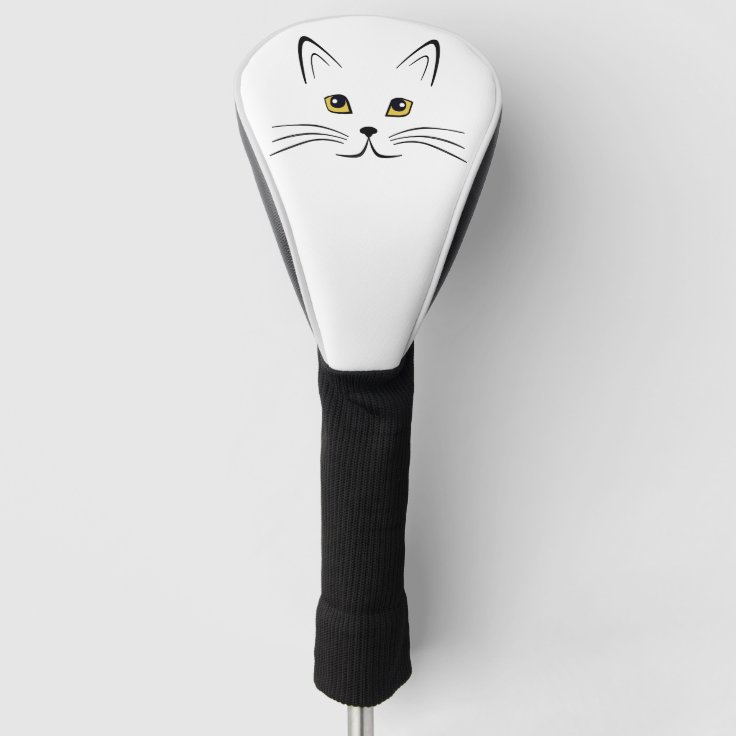 Cat Face Golf Head Cover Zazzle