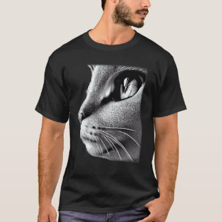 Cat face graphic  animal pet  grumpy kitten print  T-Shirt