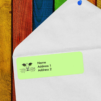 Cat Face Green Eyes Whiskers Label