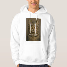 Cat Face Hoodie with Custom Text – Cardigan Style
