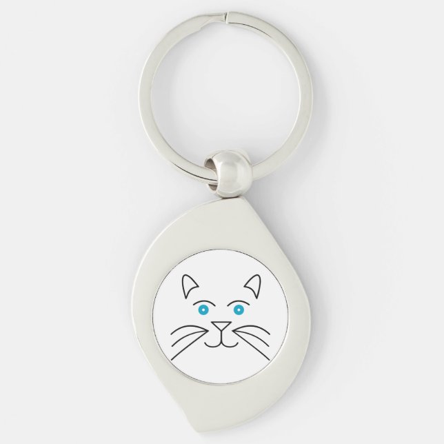 Cat face keychain (Front)