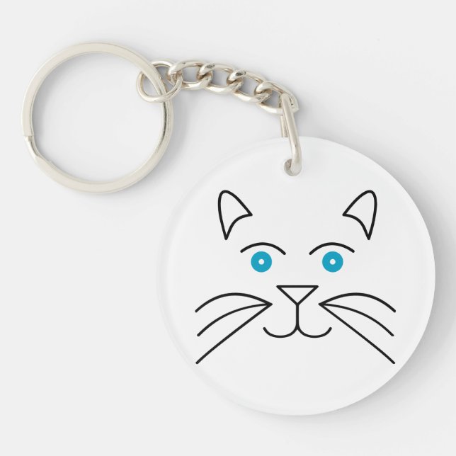 Cat face keychain (Front)