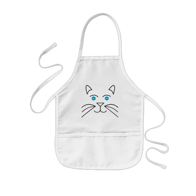 Cat face kids' apron (Front)