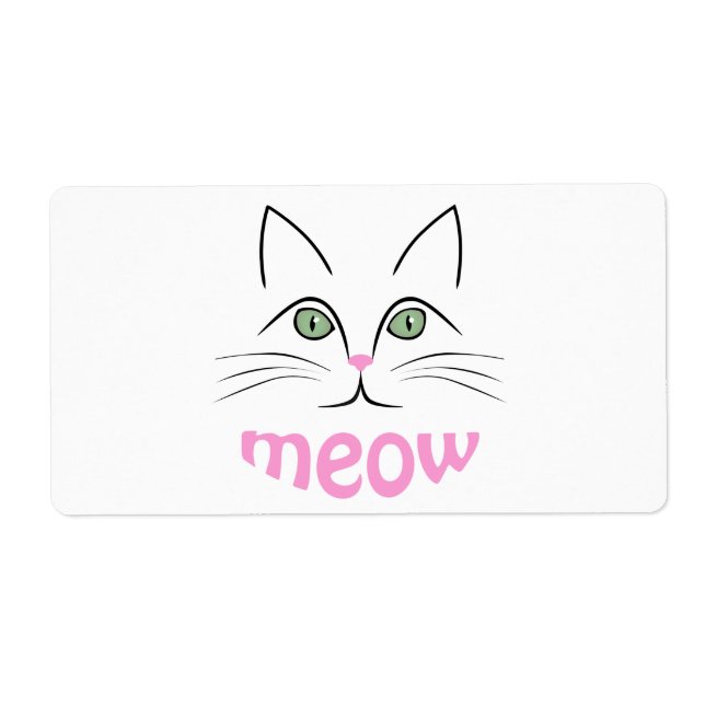Cat face label (Front)
