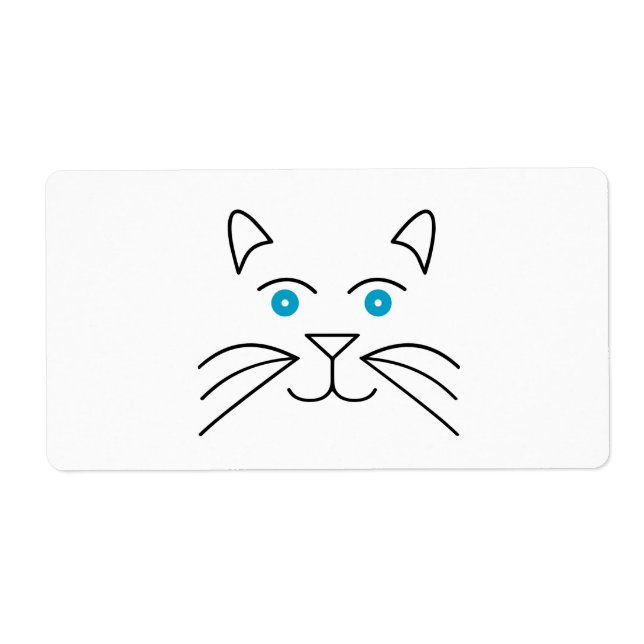 Cat face label (Front)