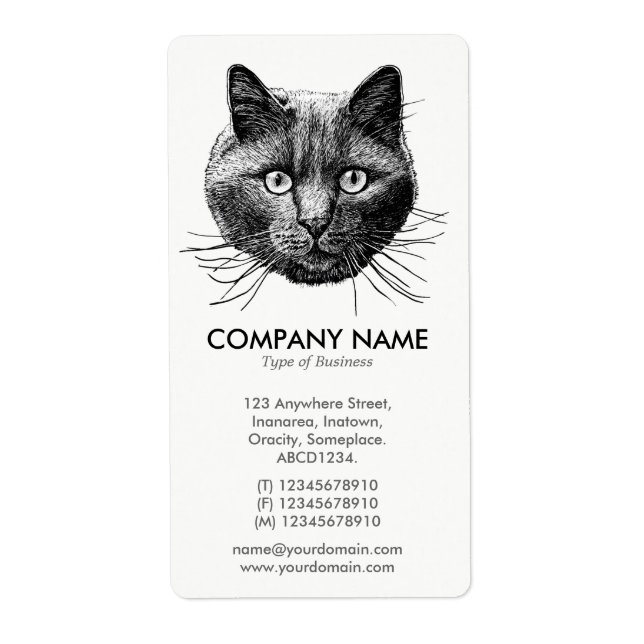 Cat Face Label (Front)