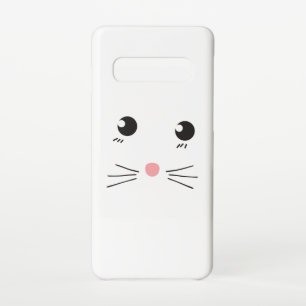 Cat face line drawing samsung galaxy s10 case