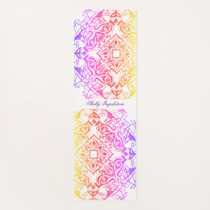 Cat Face Mandala Metallic Bright Look Yoga Mat