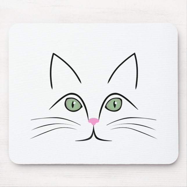 Cat face mouse pad (Front)