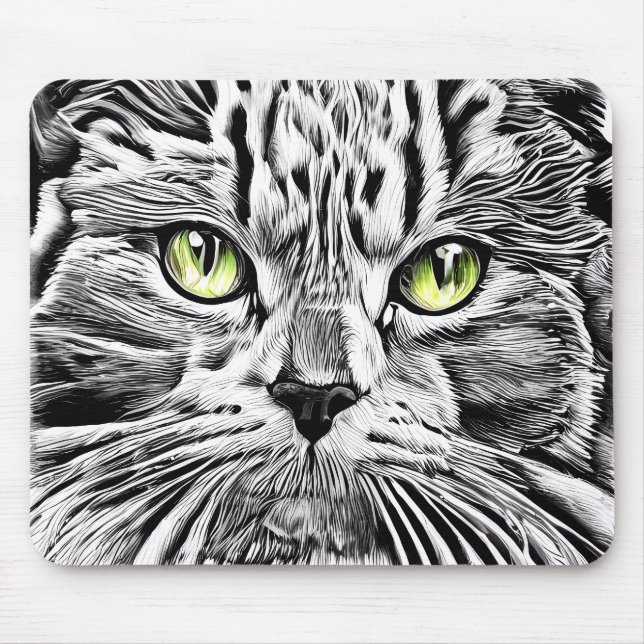 Cat face mouse pad (Front)