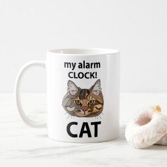 Cat Face My Alarm Clock Tabby Cat