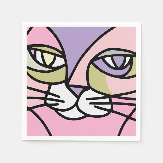 Cat face napkins (Front)