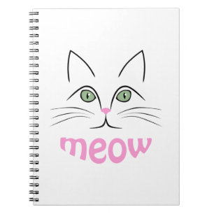Cat face notebook