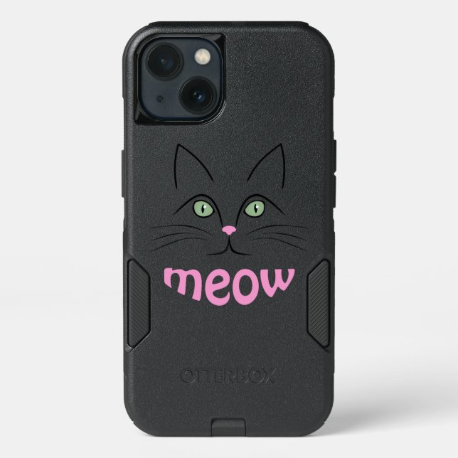 Cat face otterbox iPhone case (Back)