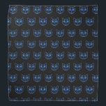 Cat Face Outline TP Bandana<br><div class="desc">tile patterned cat face outline bandana</div>