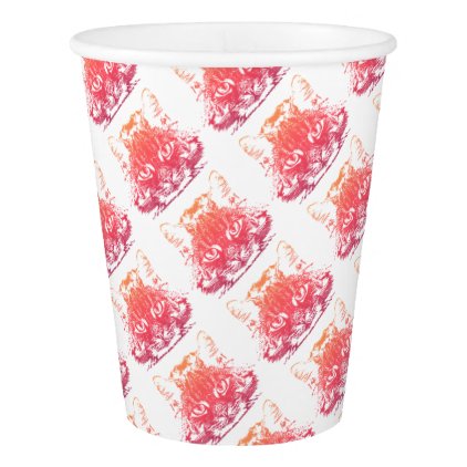 Cat face paper cup