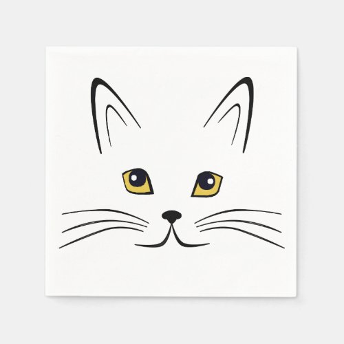 Cat Face Paper Napkins