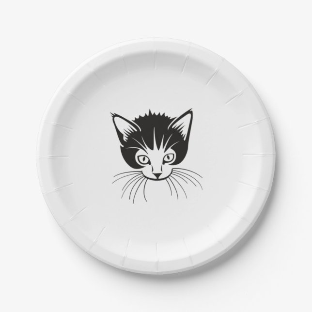 Cat Face Paper Plate (Front)