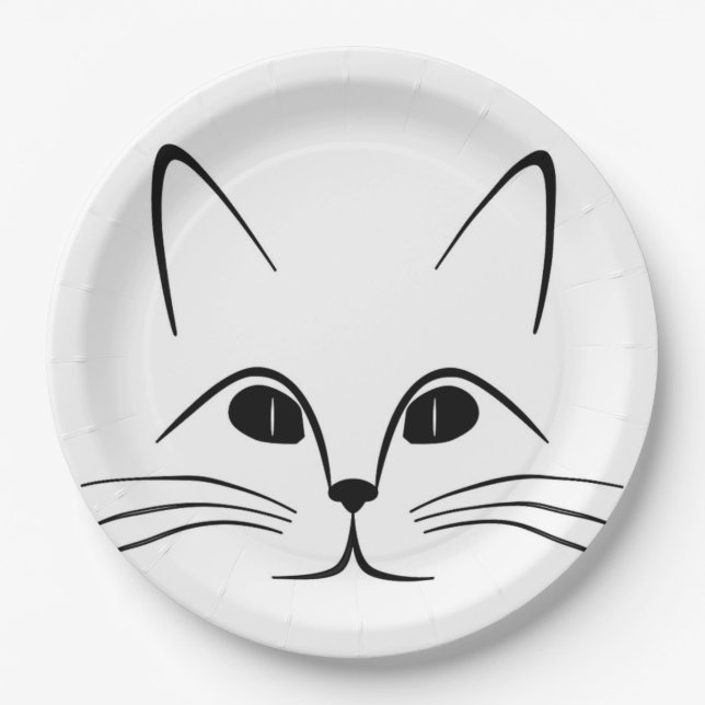 CAT FACE PAPER PLATES (Front)
