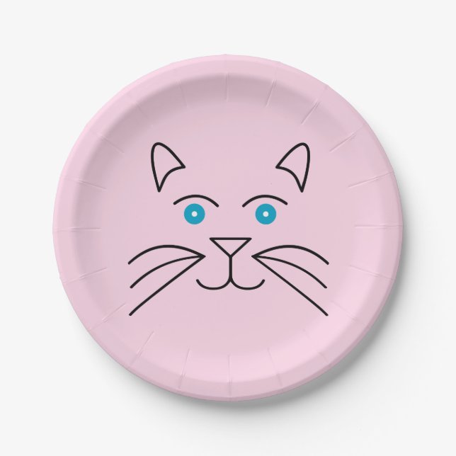 Cat face paper plates (Front)