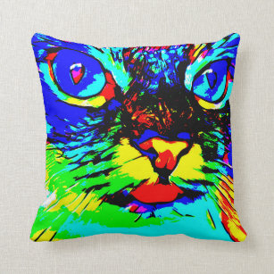 cat face on pillow