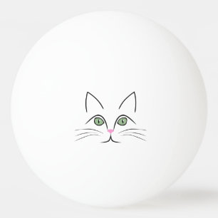 Cat face Ping-Pong ball