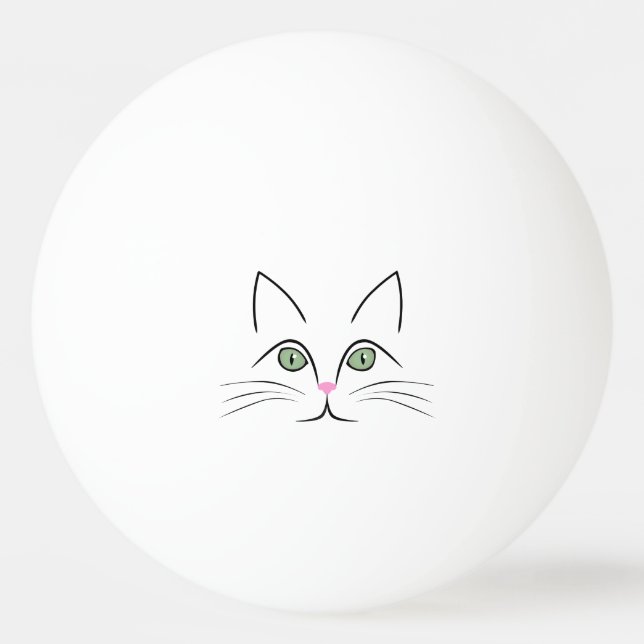 Cat face Ping-Pong ball (Front)