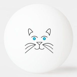 Cat face Ping-Pong ball