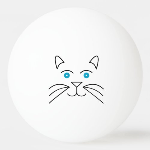 Cat face Ping_Pong ball