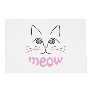 Cat face placemat