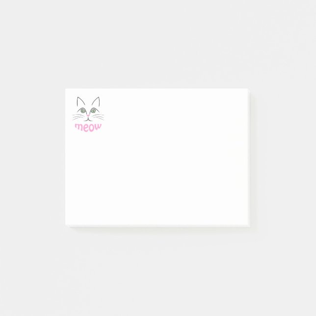 Cat face post-it notes (Front)