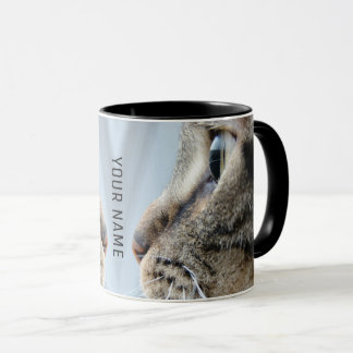 Cat Face Profile Picture Photo Mug