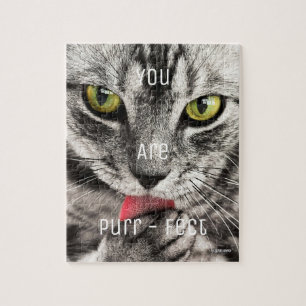 Cat Face Puzzle with "You Are Purr-fect" - HAMbWG