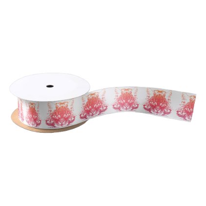 Cat face satin ribbon