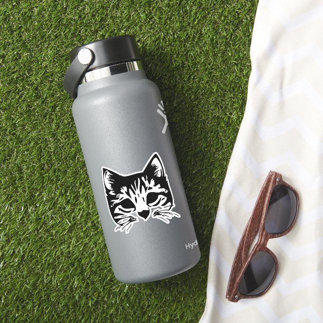 cat face  sticker (HydroFlask Insitu)